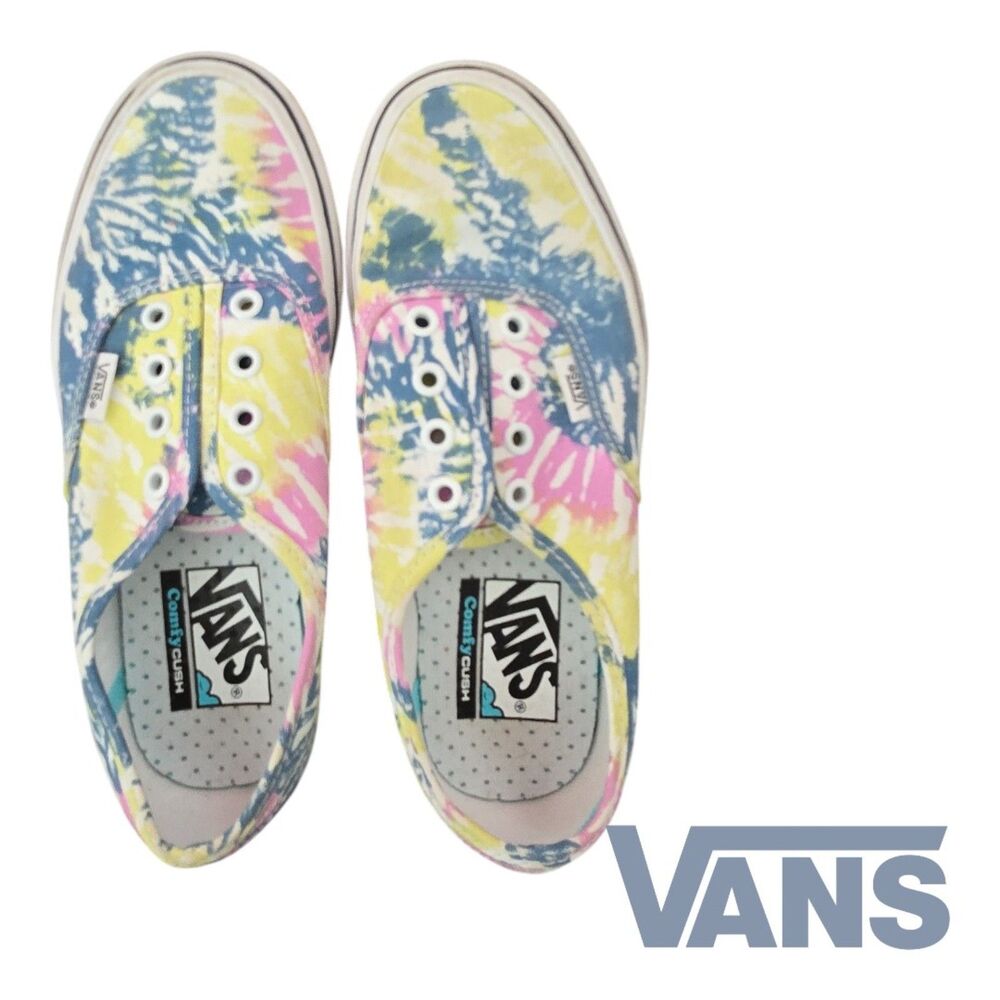 Vans Comfycush Authentic Grunge Wash Tie-Dye Orchid Women's 5.5 Men's 4